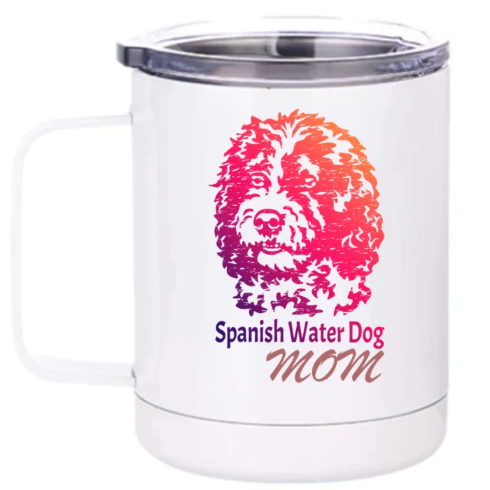 Spanish Water Dog Mom Loves Gift Front & Back 12oz Stainless Steel Tumbler Cup