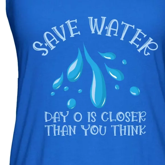 Save Water Day 0 Is Closer World Water Day Save Water Gift Ladies Essential Flowy Tank