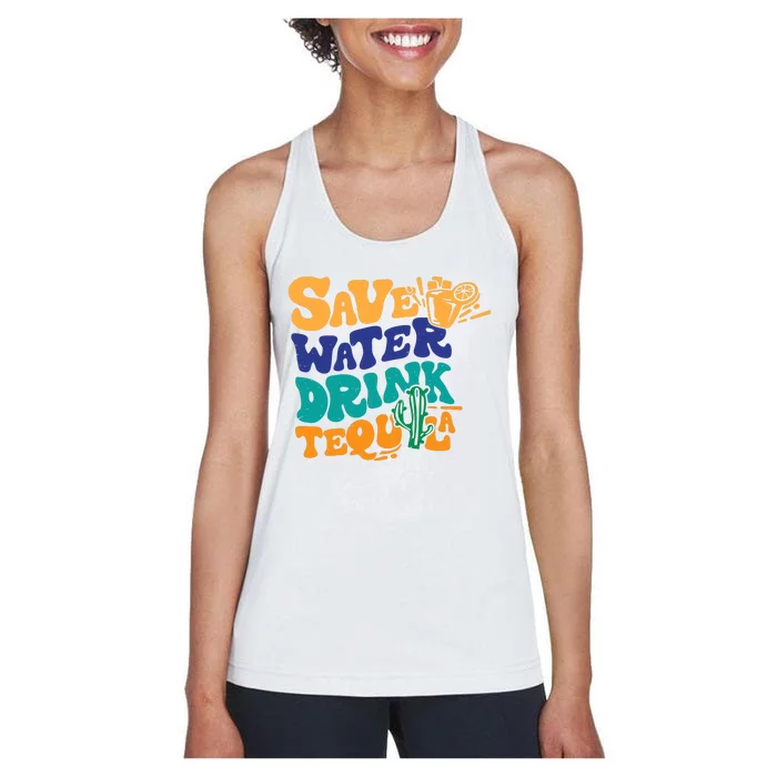 Save Water Drink Tequila Drinker Women's Racerback Tank