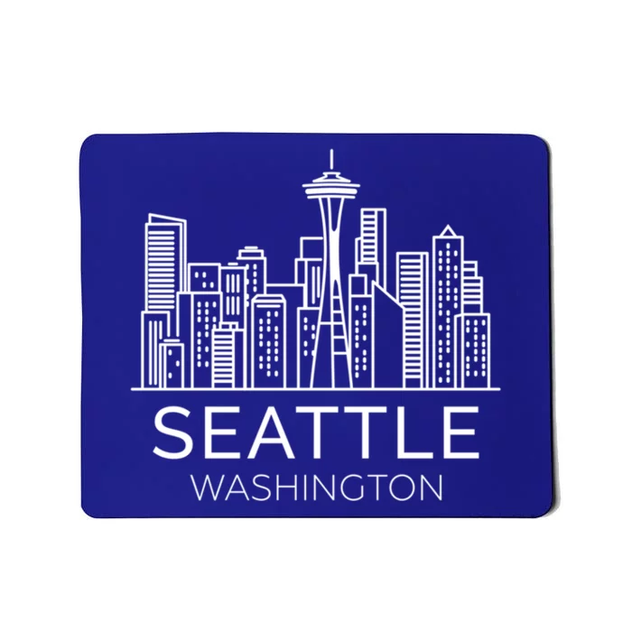 Seattle Washington Downtown Skyline Funny Gift Souvenir Funny Gift Mousepad