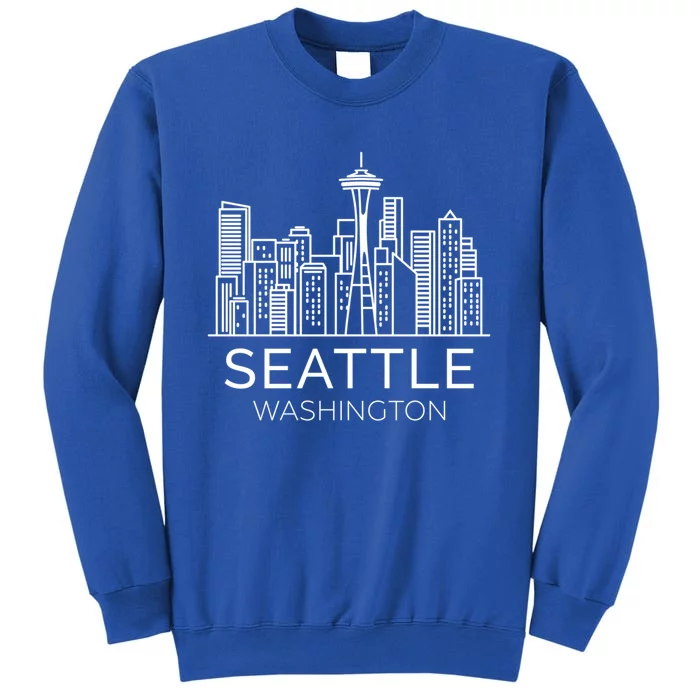 Seattle Washington Downtown Skyline Funny Gift Souvenir Funny Gift Tall Sweatshirt