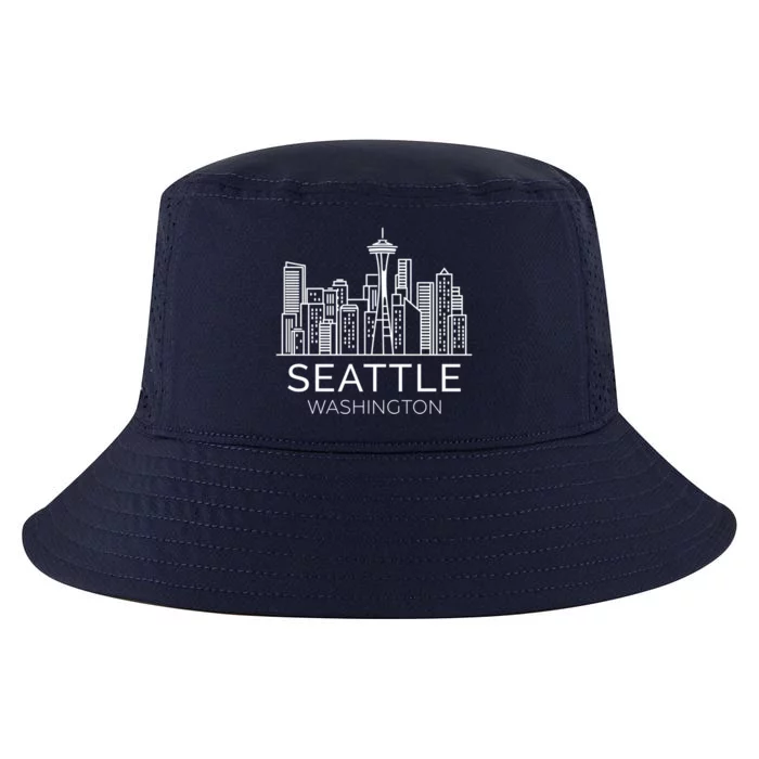 Seattle Washington Downtown Skyline Funny Gift Souvenir Funny Gift Cool Comfort Performance Bucket Hat