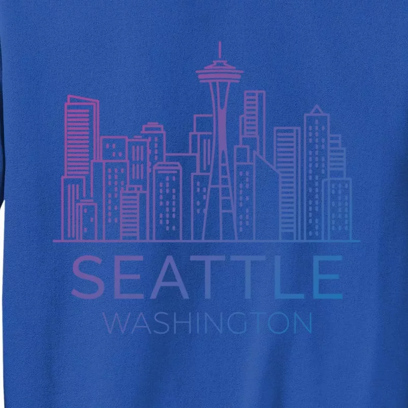 Seattle Washington Downtown Skyline Funny Gift Souvenir Funny Gift Tall Sweatshirt