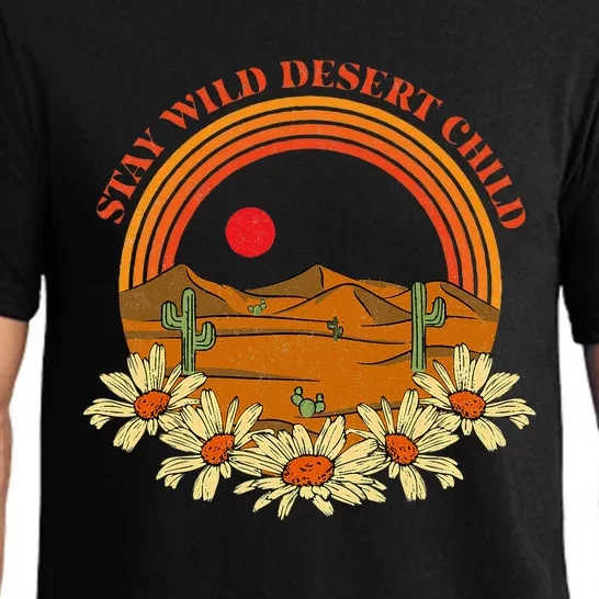 Stay Wild Desert Child Cactus Desert Boho Retro Pajama Set