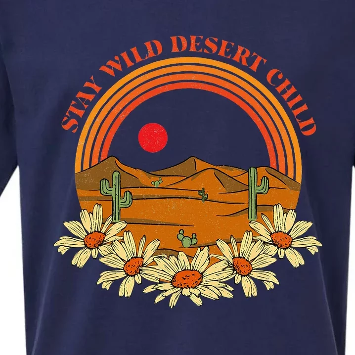 Stay Wild Desert Child Cactus Desert Boho Retro Sueded Cloud Jersey T-Shirt