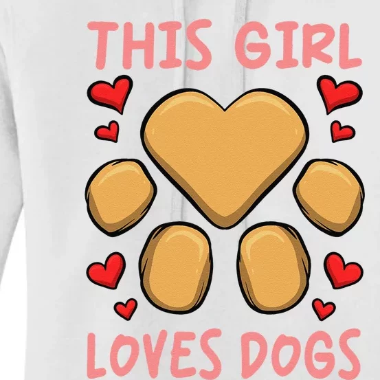 Shirts With Dogs On Them For Girls This  Loves Dogs Women's Pullover Hoodie