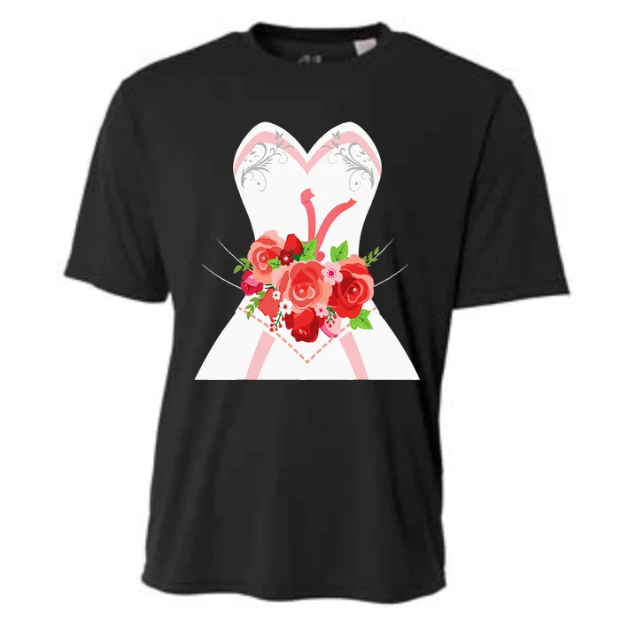 Simple Wedding Dress For Bridal Showers Gift Cooling Performance Crew T-Shirt