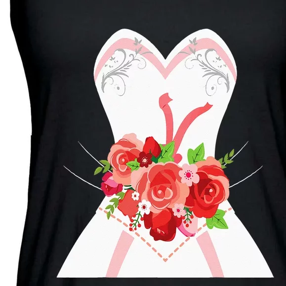 Simple Wedding Dress For Bridal Showers Gift Ladies Essential Flowy Tank