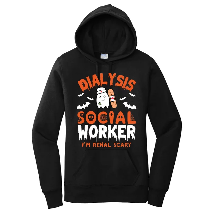 Social Work Dialysis Shirts Halloween Dialysis Social Worker Women's Pullover Hoodie