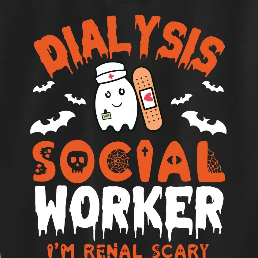 Social Work Dialysis Shirts Halloween Dialysis Social Worker Kids Sweatshirt