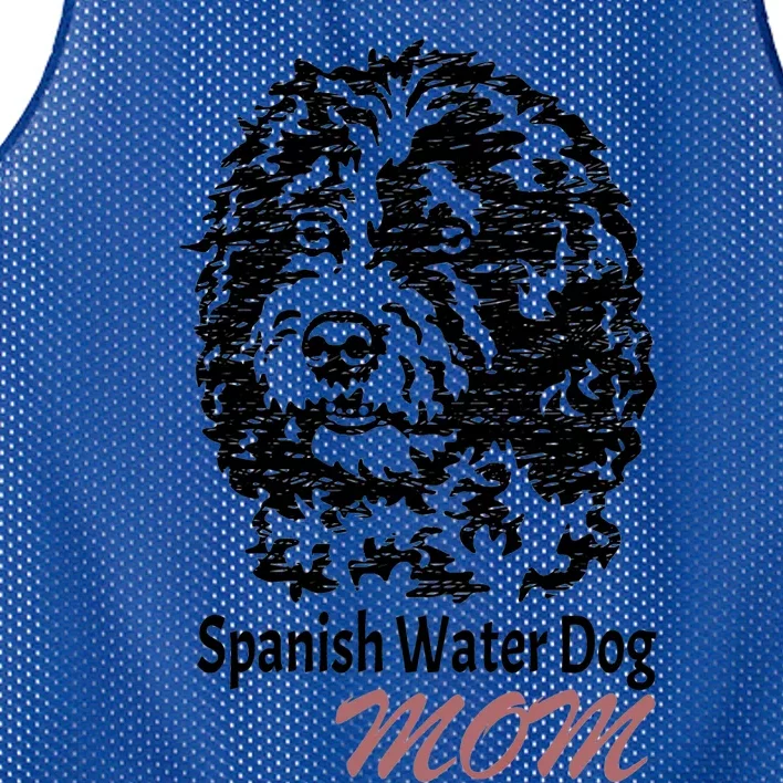 Spanish Water Dog Mom Loves Gift Mesh Reversible Basketball Jersey Tank