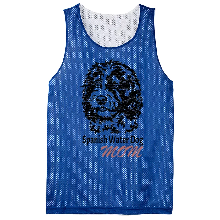 Spanish Water Dog Mom Loves Gift Mesh Reversible Basketball Jersey Tank