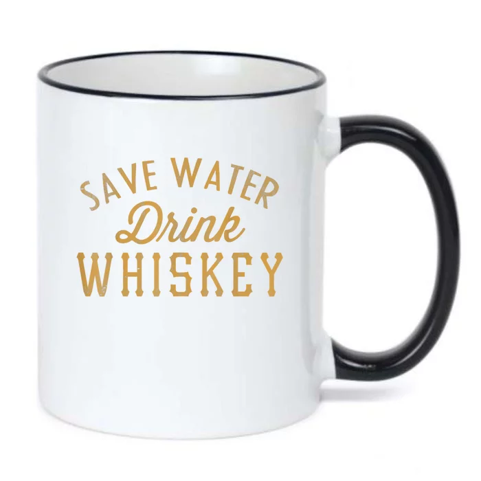 Save Water Drink Whiskey Vintage Black Color Changing Mug