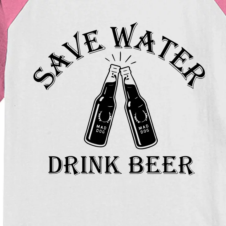 Save Water Drink Beer Kids Colorblock Raglan Jersey