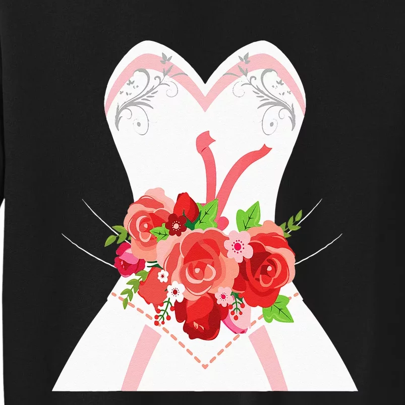 Simple Wedding Dress For Bridal Showers Gift Tall Sweatshirt