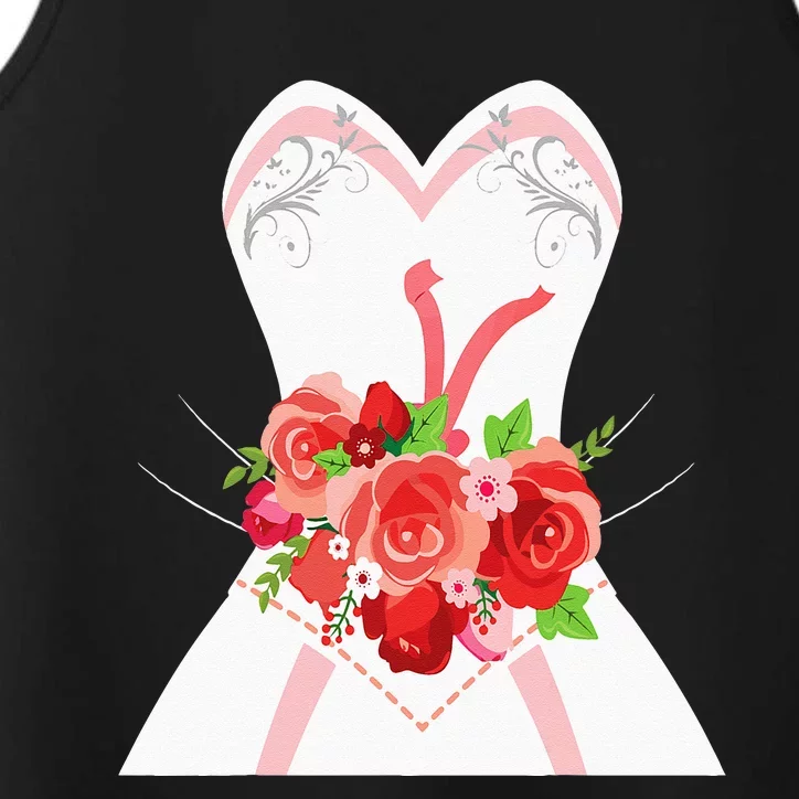 Simple Wedding Dress For Bridal Showers Gift Performance Tank