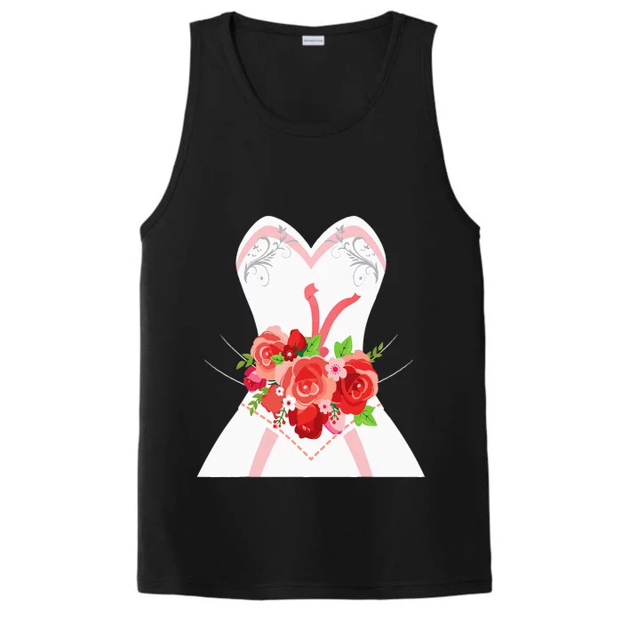 Simple Wedding Dress For Bridal Showers Gift Performance Tank