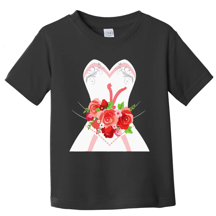 Simple Wedding Dress For Bridal Showers Gift Toddler T-Shirt