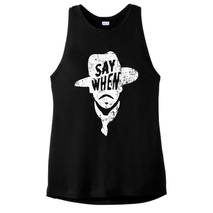 Say When Doc Holiday Ladies Tri-Blend Wicking Tank