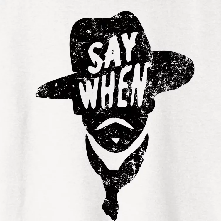 Say When Doc Holiday Women's Crop Top Tee