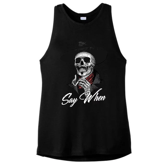 Say When Doc Holiday Ladies Tri-Blend Wicking Tank