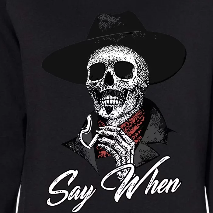 Say When Doc Holiday Womens California Wash Sweatshirt