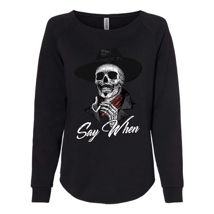 Say When Doc Holiday Womens California Wash Sweatshirt