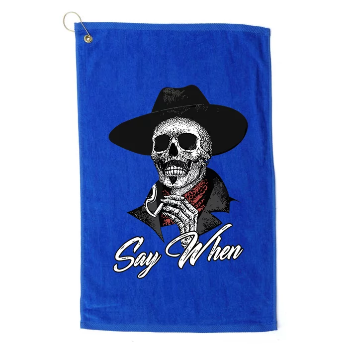 Say When Doc Holiday Platinum Collection Golf Towel