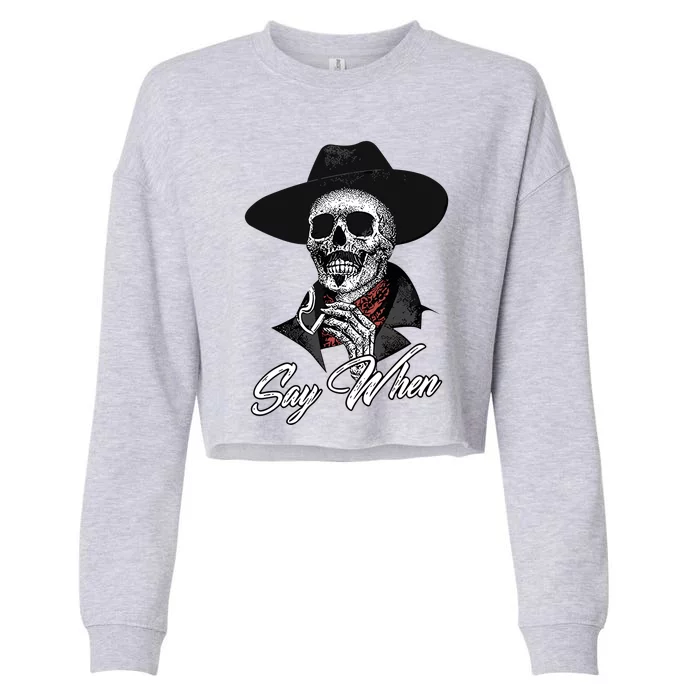 Say When Doc Holiday Cropped Pullover Crew