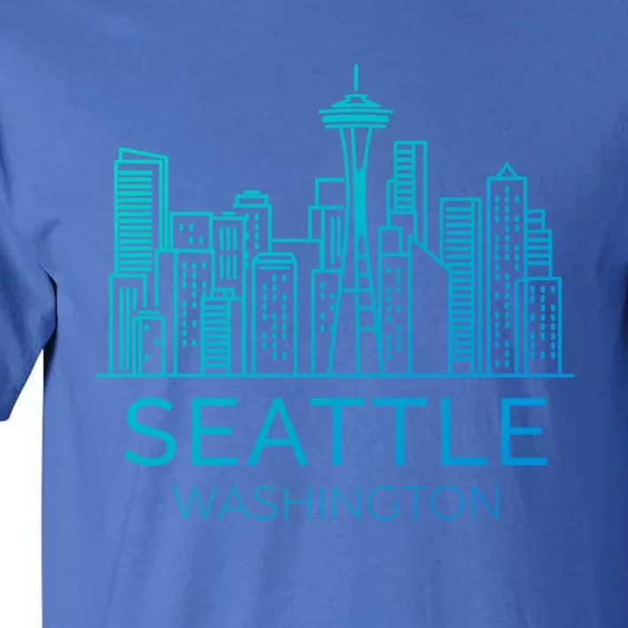 Seattle Washington Downtown Skyline Funny Gift Souvenir Funny Gift Tall T-Shirt