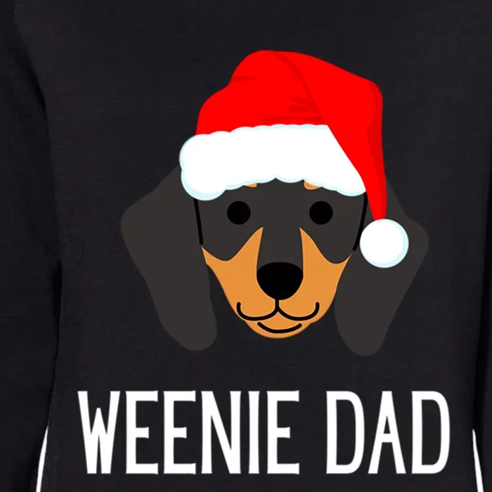 Santa Weenie Dad Christmas Dog Dachshund Meaningful Gift Womens California Wash Sweatshirt