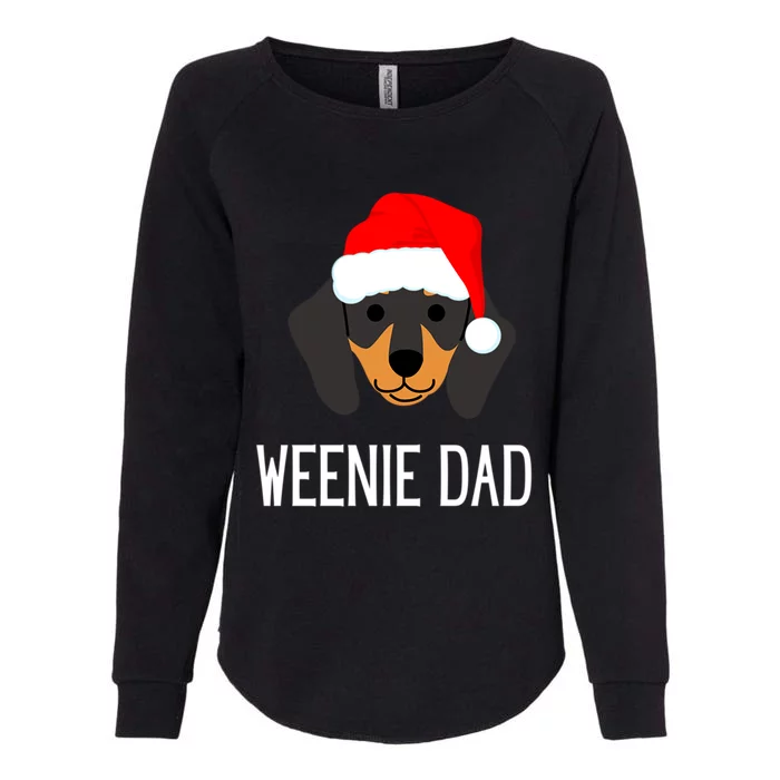 Santa Weenie Dad Christmas Dog Dachshund Meaningful Gift Womens California Wash Sweatshirt