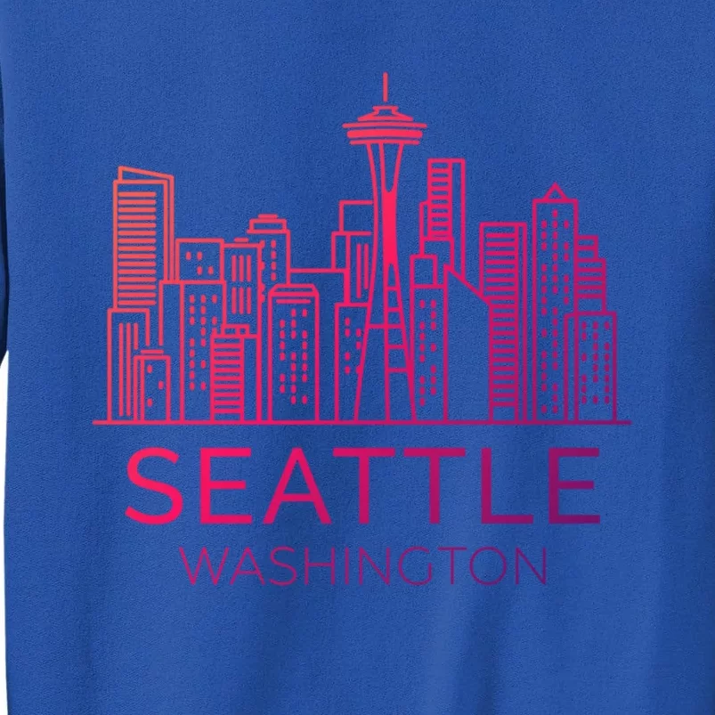 Seattle Washington Downtown Skyline Funny Gift Souvenir Funny Gift Tall Sweatshirt