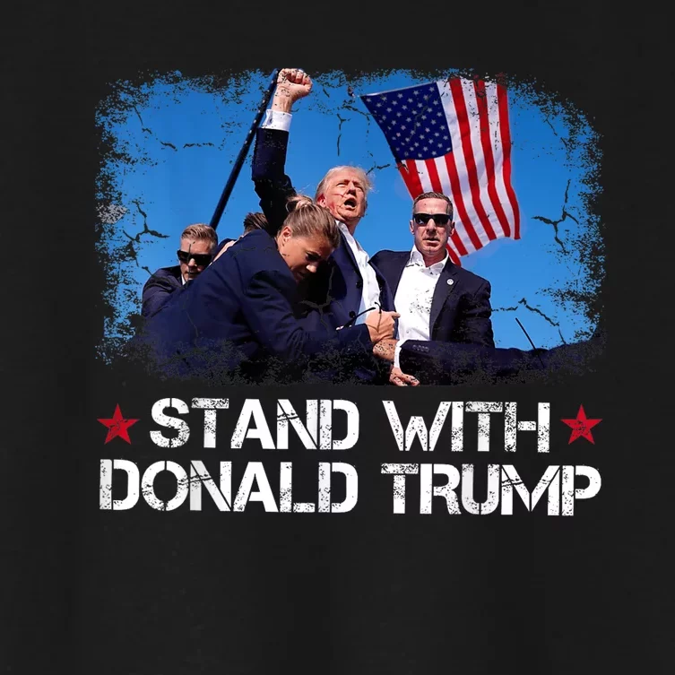 Stand With Donald Trump 2024 Women's Crop Top Tee