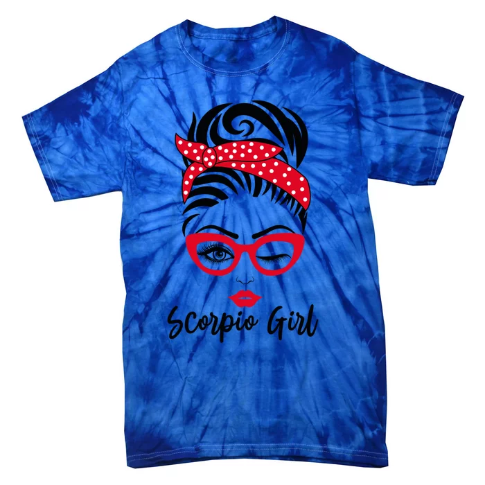 Scorpio Wink Eye Face Wink Eyes Lady Gift Tie-Dye T-Shirt