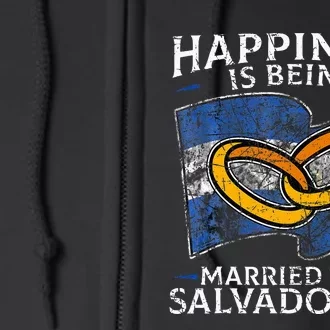 Salvadorian Wedding El Salvador Heritage Flag Married Full Zip Hoodie