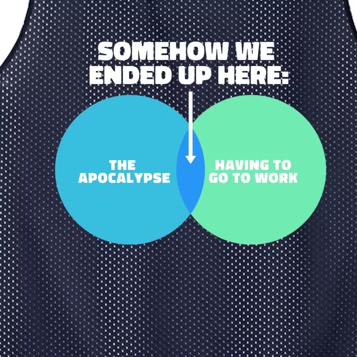 Somehow We Ended Up Here Between Apocalypse & Having To Work Mesh Reversible Basketball Jersey Tank