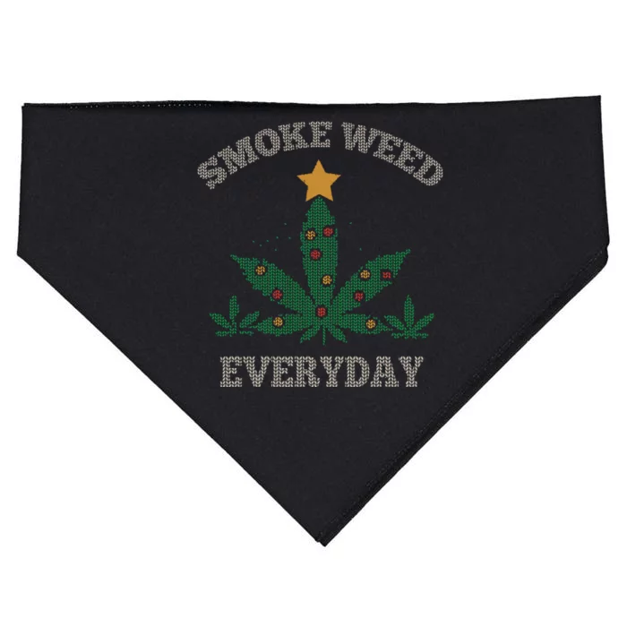 Smoke Weed Everyday Christmas Cannabis Weed USA-Made Doggie Bandana