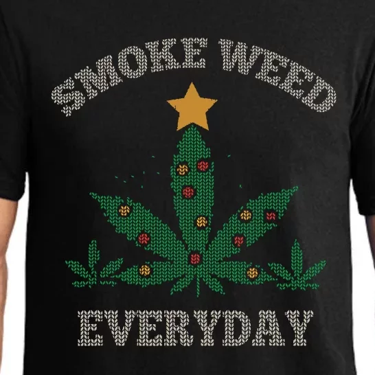 Smoke Weed Everyday Christmas Cannabis Weed Pajama Set