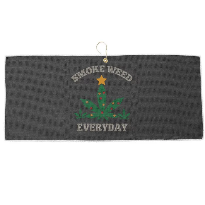 Smoke Weed Everyday Christmas Cannabis Weed Large Microfiber Waffle Golf Towel