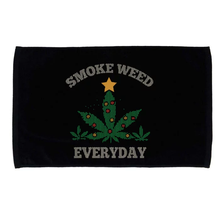 Smoke Weed Everyday Christmas Cannabis Weed Microfiber Hand Towel