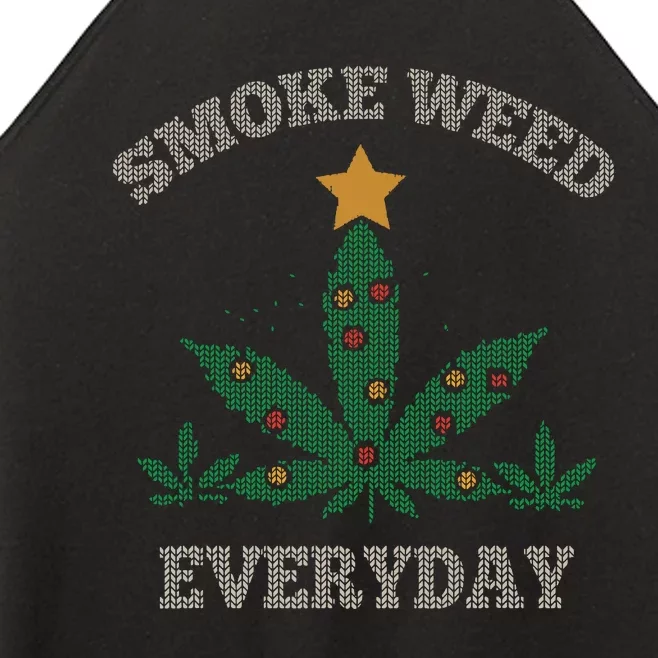 Smoke Weed Everyday Christmas Cannabis Weed Women’s Perfect Tri Rocker Tank