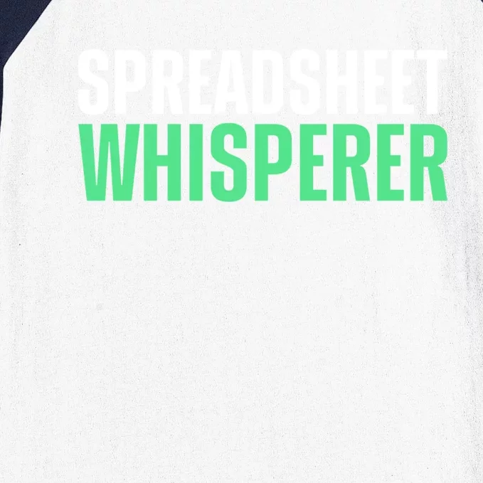 Spreadsheet Whisperer Expert Financial Advisor Gift Baseball Sleeve Shirt