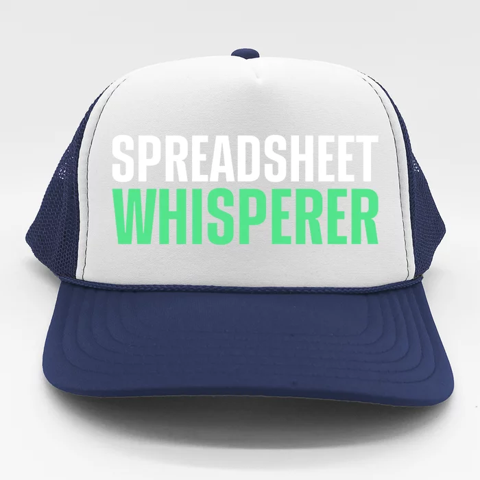 Spreadsheet Whisperer Expert Financial Advisor Gift Trucker Hat