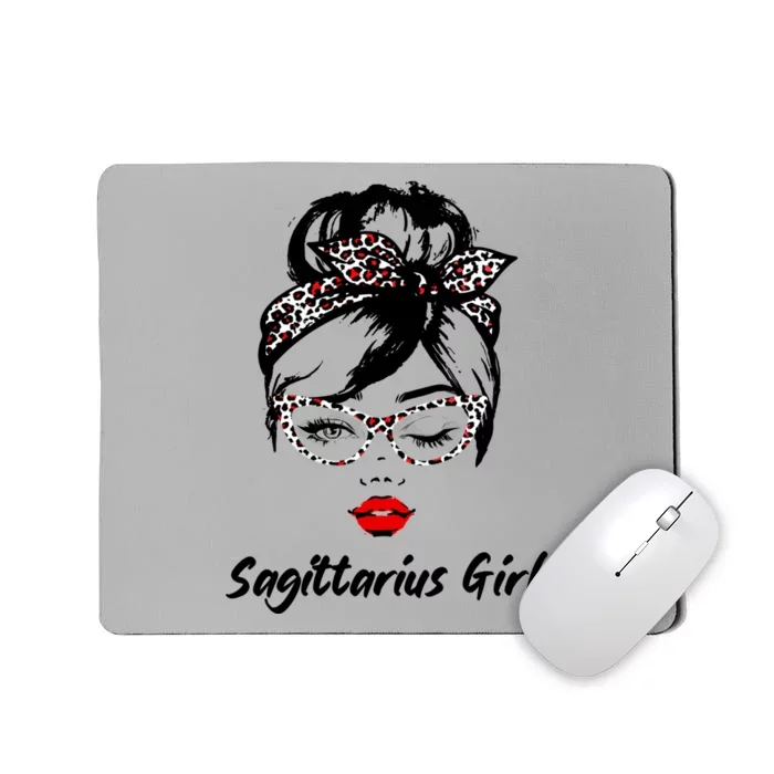 Sagittarius Wink Eye Face Wink Eyes Lady Birthday Gift Mousepad