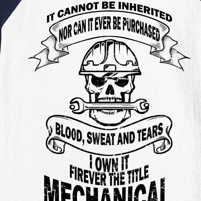 Sweat Blood Tears Mechanical Engineer Baseball Sleeve Shirt