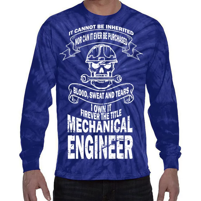 Sweat Blood Tears Mechanical Engineer Tie-Dye Long Sleeve Shirt