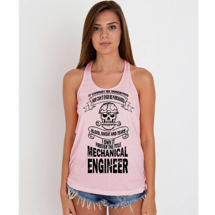 Sweat Blood Tears Mechanical Engineer Women's Knotted Racerback Tank