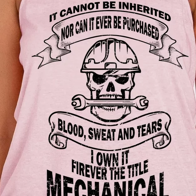 Sweat Blood Tears Mechanical Engineer Women's Knotted Racerback Tank