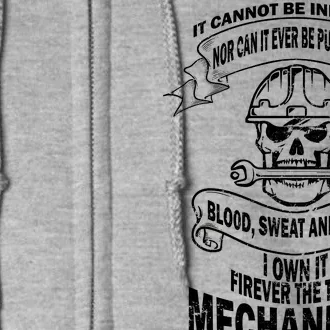 Sweat Blood Tears Mechanical Engineer Full Zip Hoodie